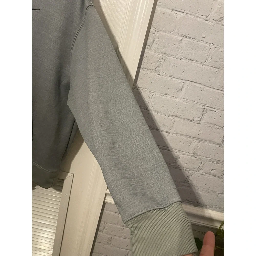 Nike Therma-Fit Fleece Lined Hoodie Gray Pullover Sweatshirt Women's M Logo